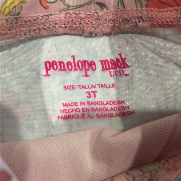 Peace Love World Kids Pink and Yellow Floral Rashguard Set - Picture 2 of 2